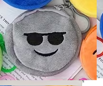 Plyšová peněženky s obličejem